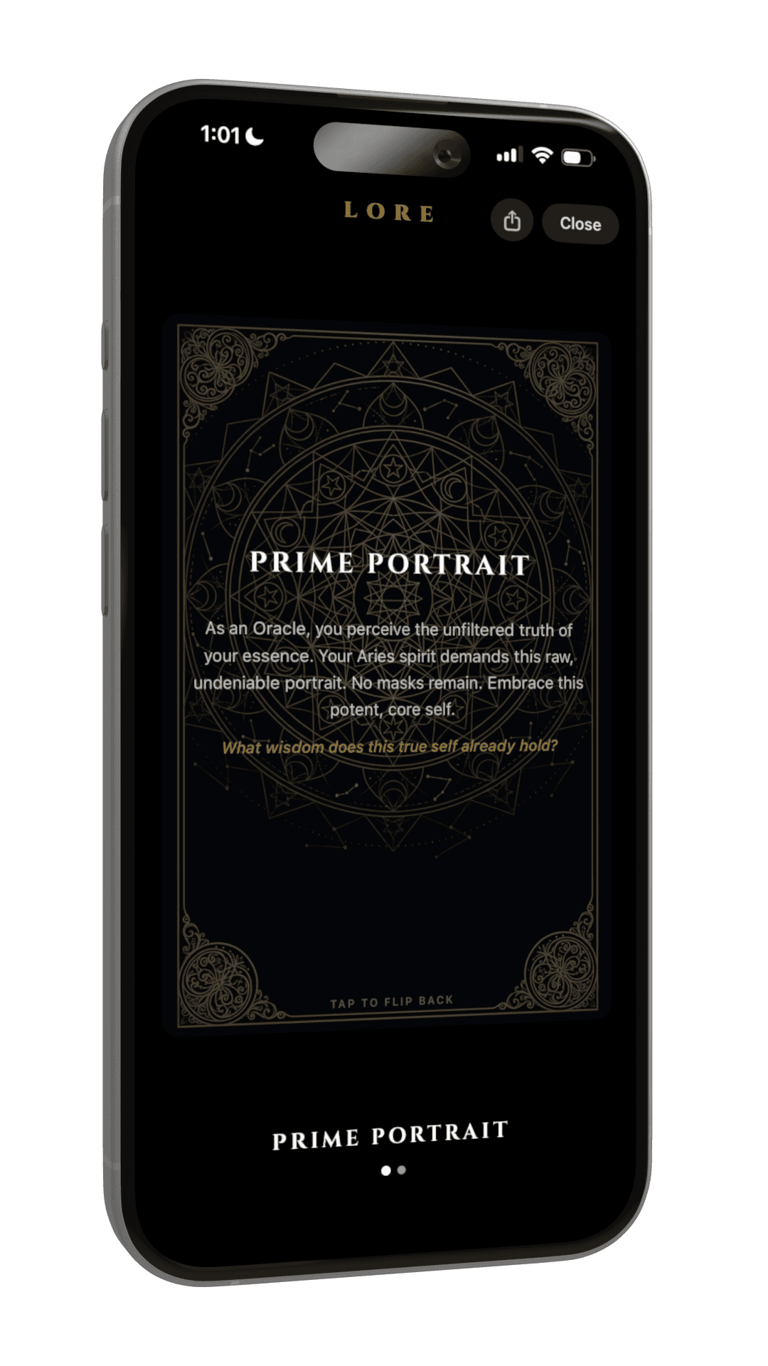 Lore Prime Portrait reading