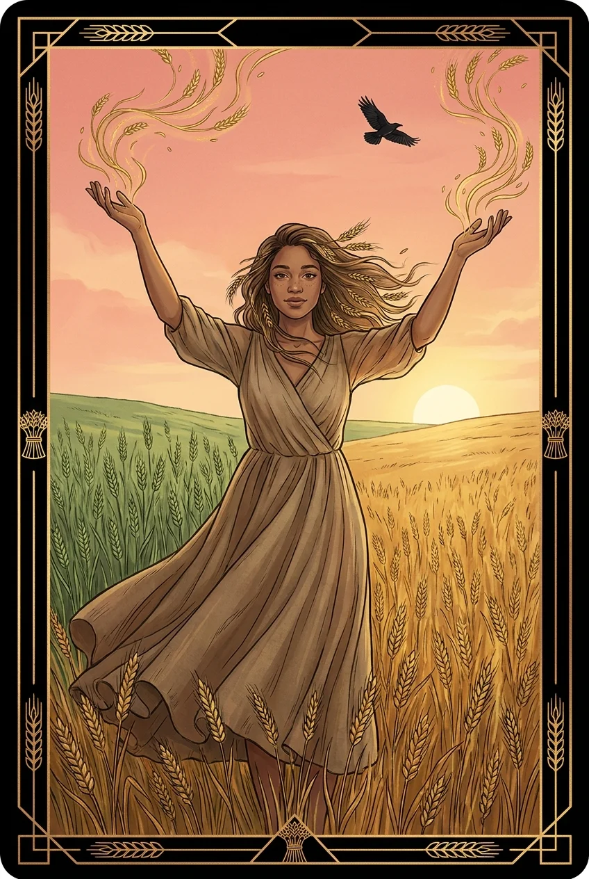 The Demeter goddess card