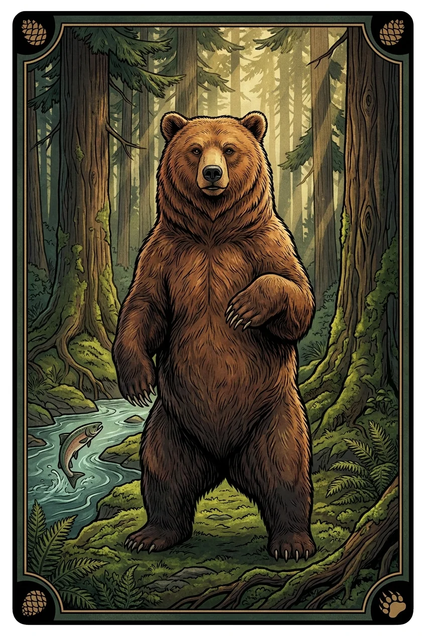 Bear spirit animal card