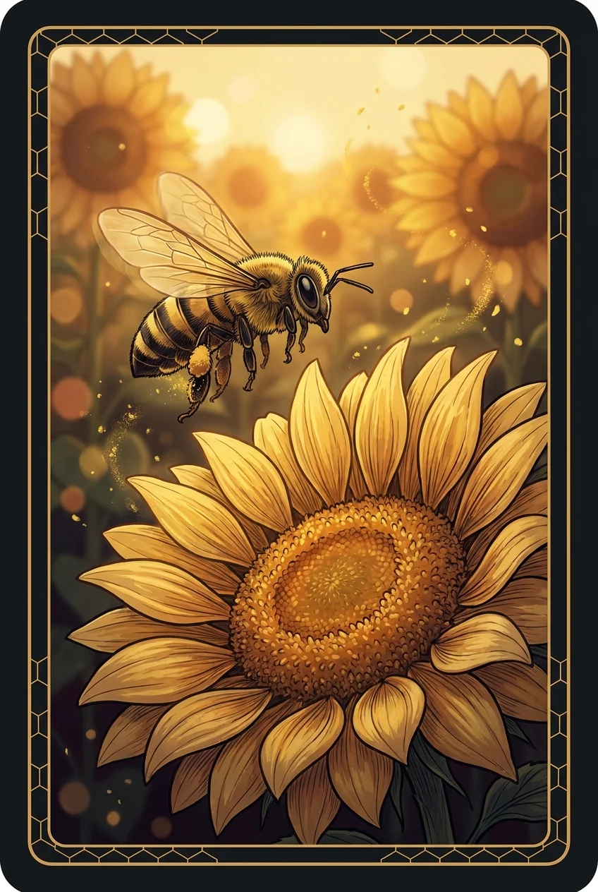 Bee spirit animal card