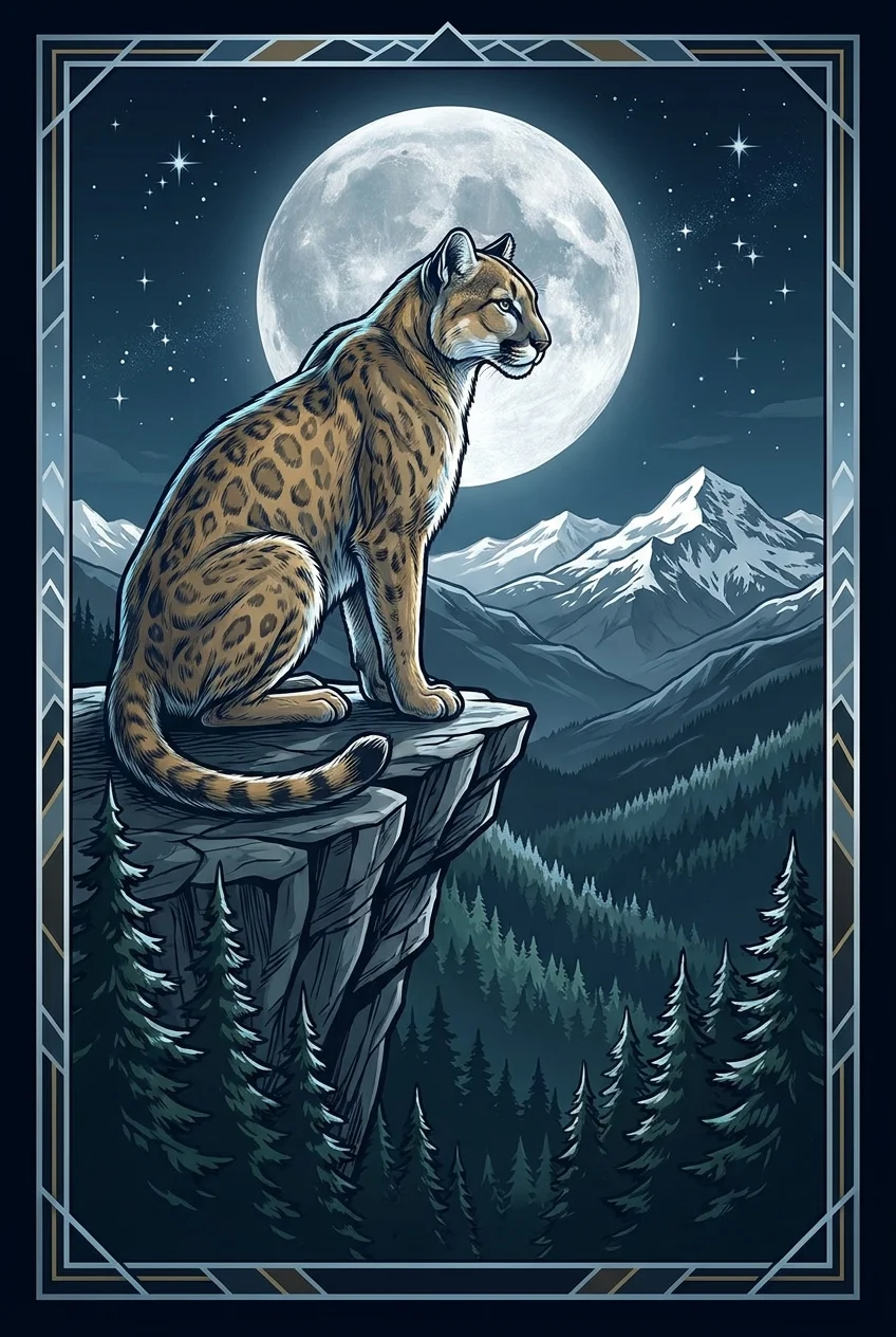 Cougar spirit animal card