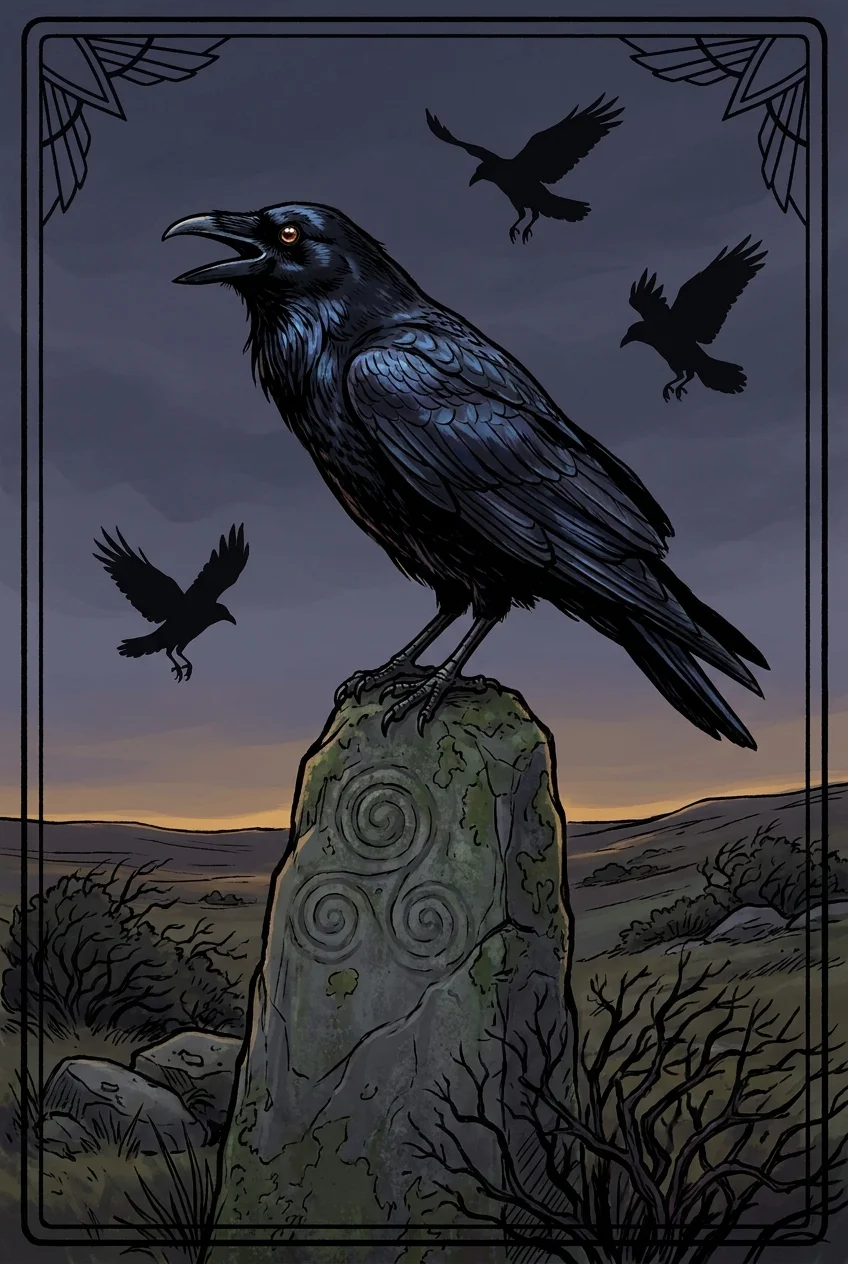 Crow spirit animal card