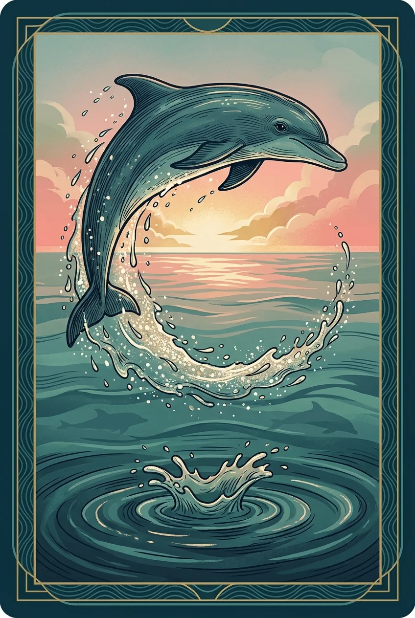 Dolphin spirit animal card