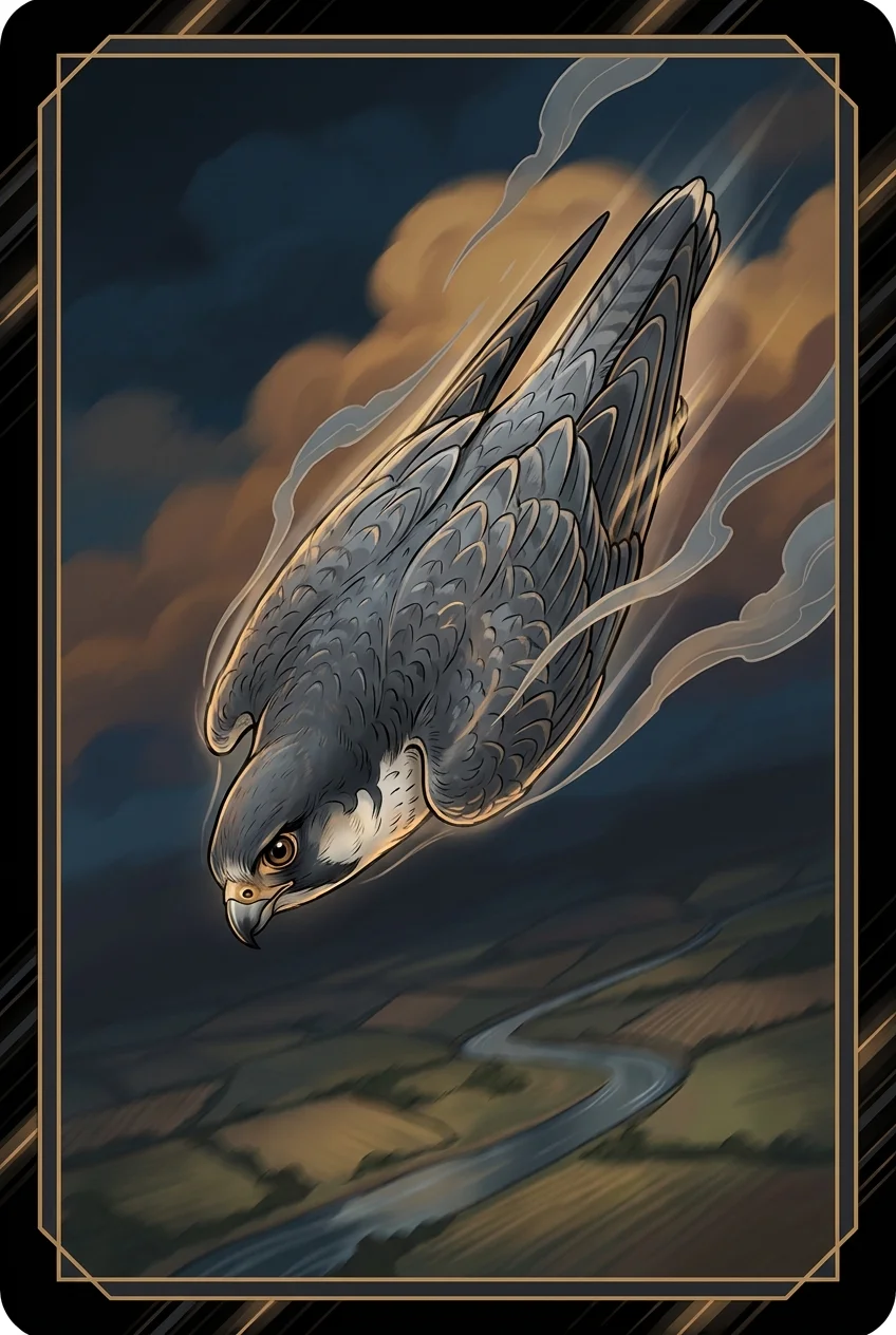 Falcon spirit animal card