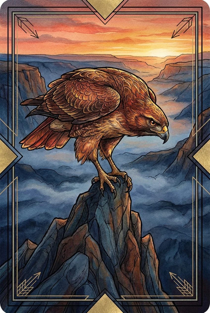 Hawk spirit animal card