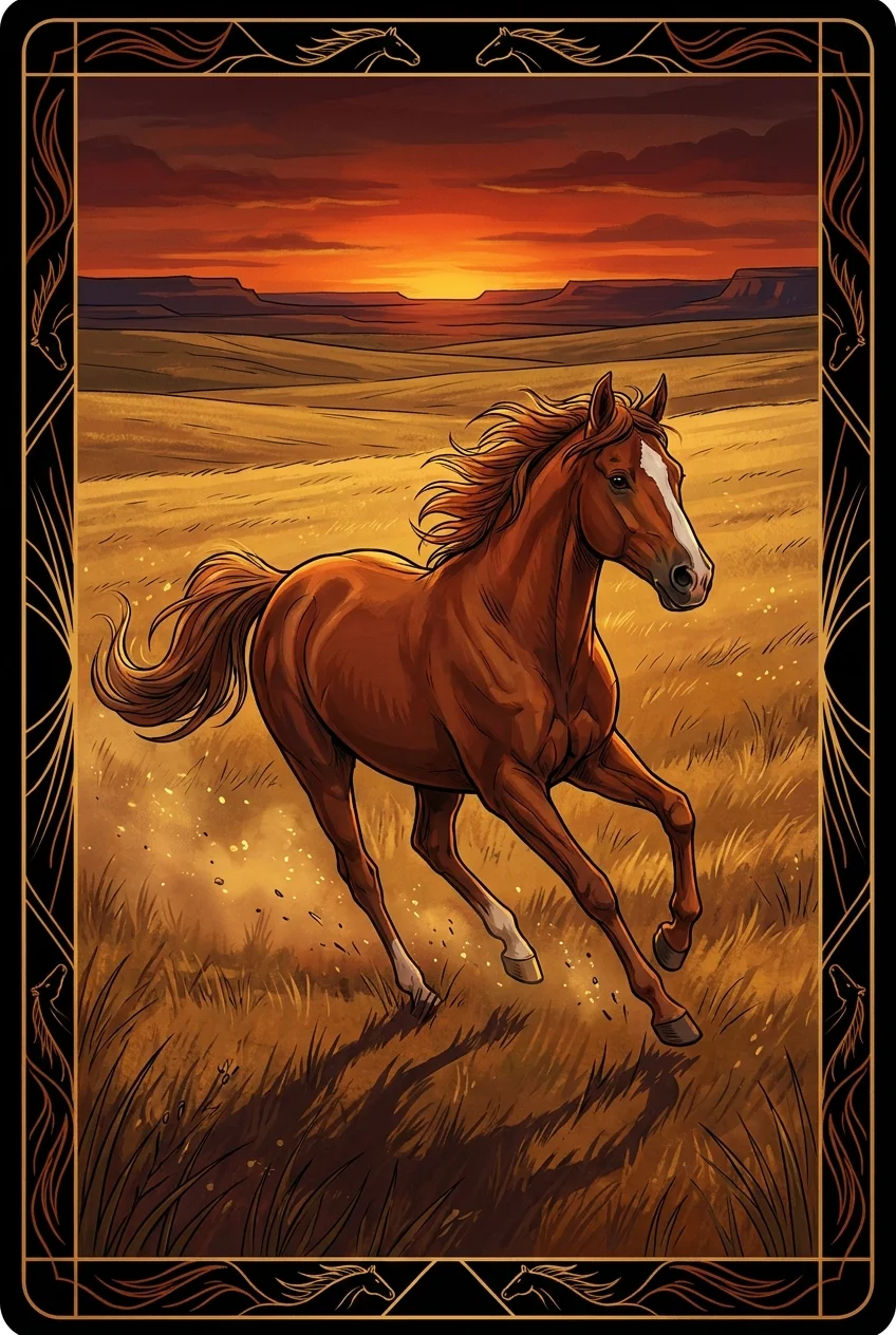 Horse spirit animal card