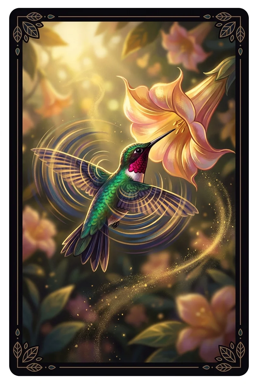 Hummingbird spirit animal card