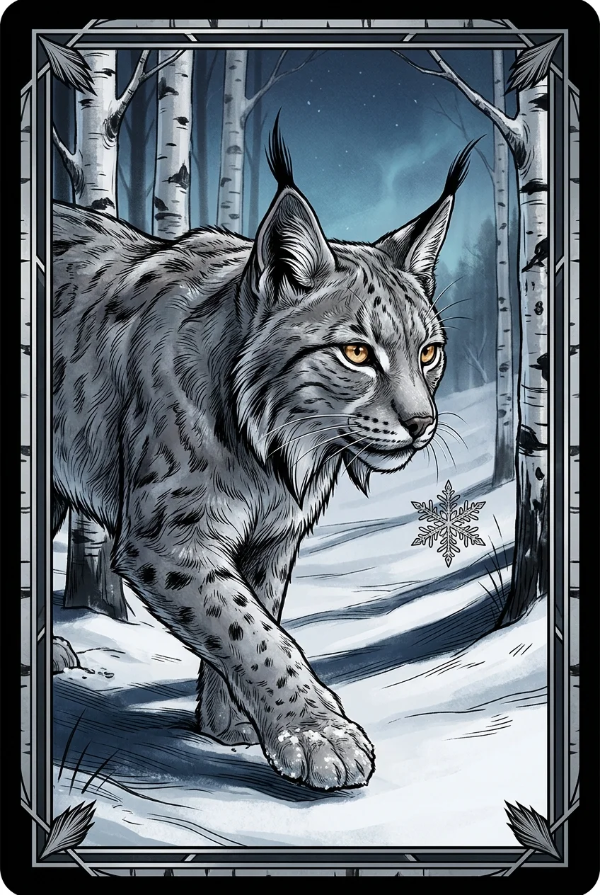 Lynx spirit animal card