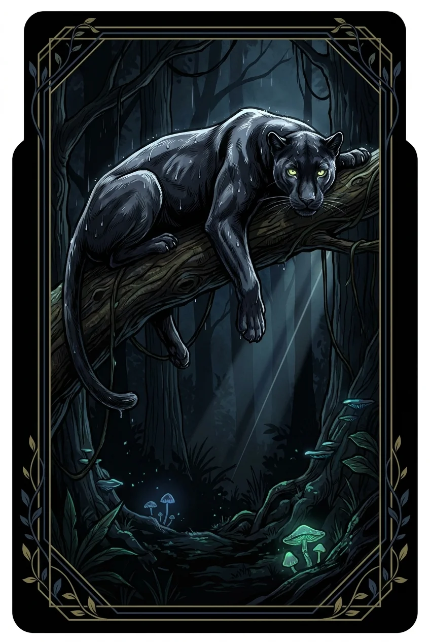 Panther spirit animal card