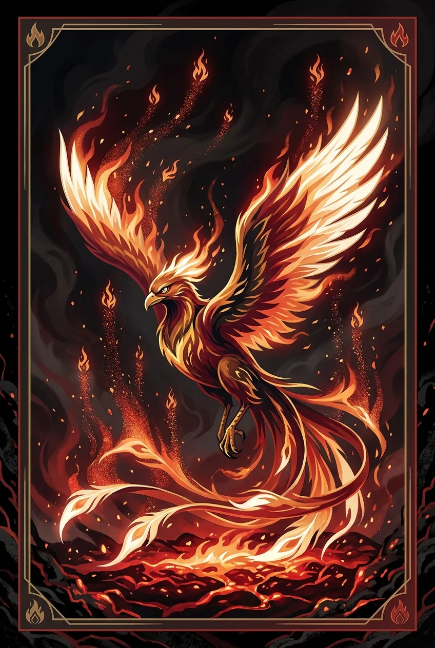 Phoenix spirit animal card