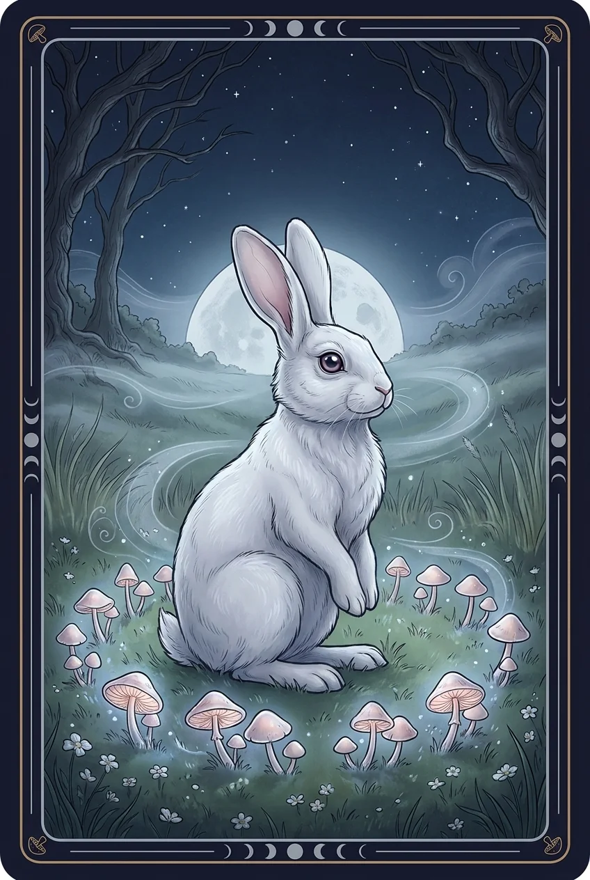 Rabbit spirit animal card