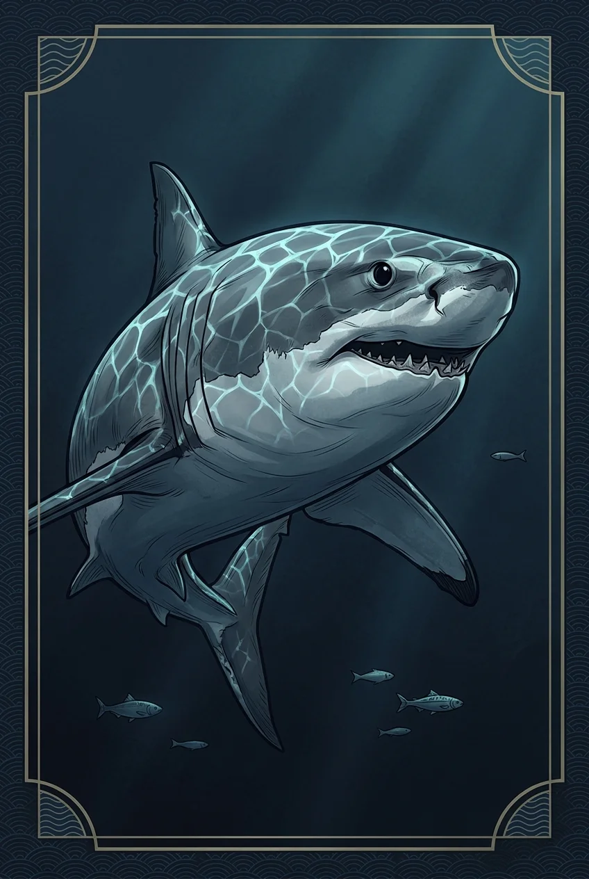 Shark spirit animal card