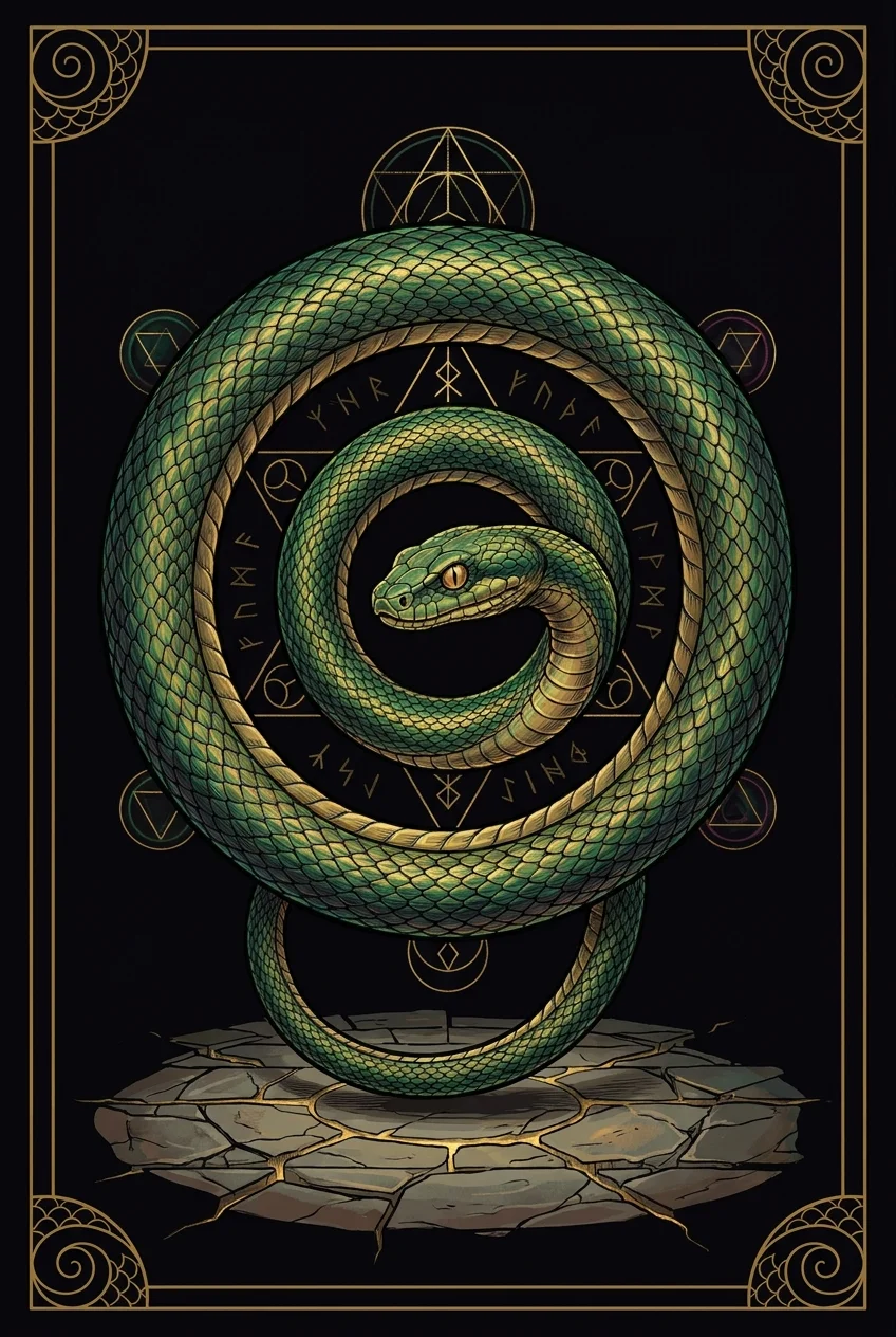 Snake spirit animal card