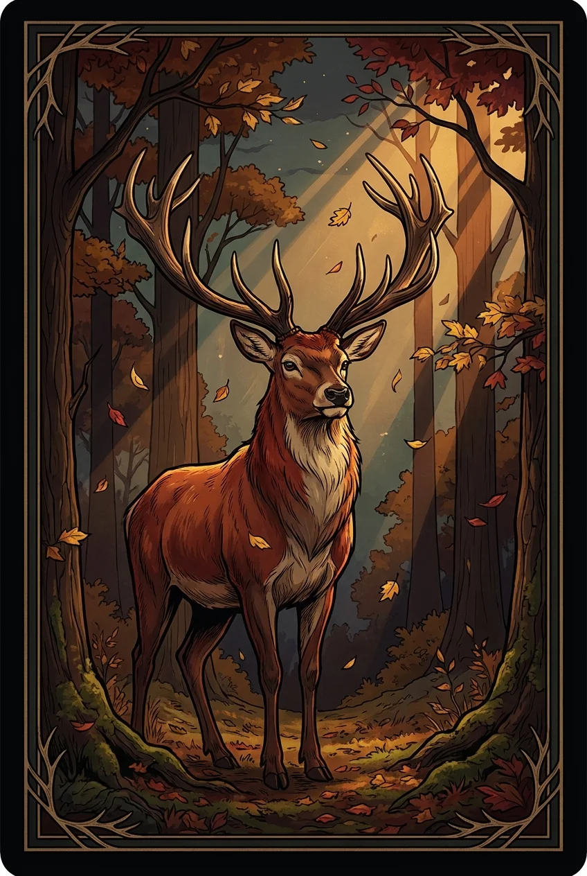 Stag spirit animal card