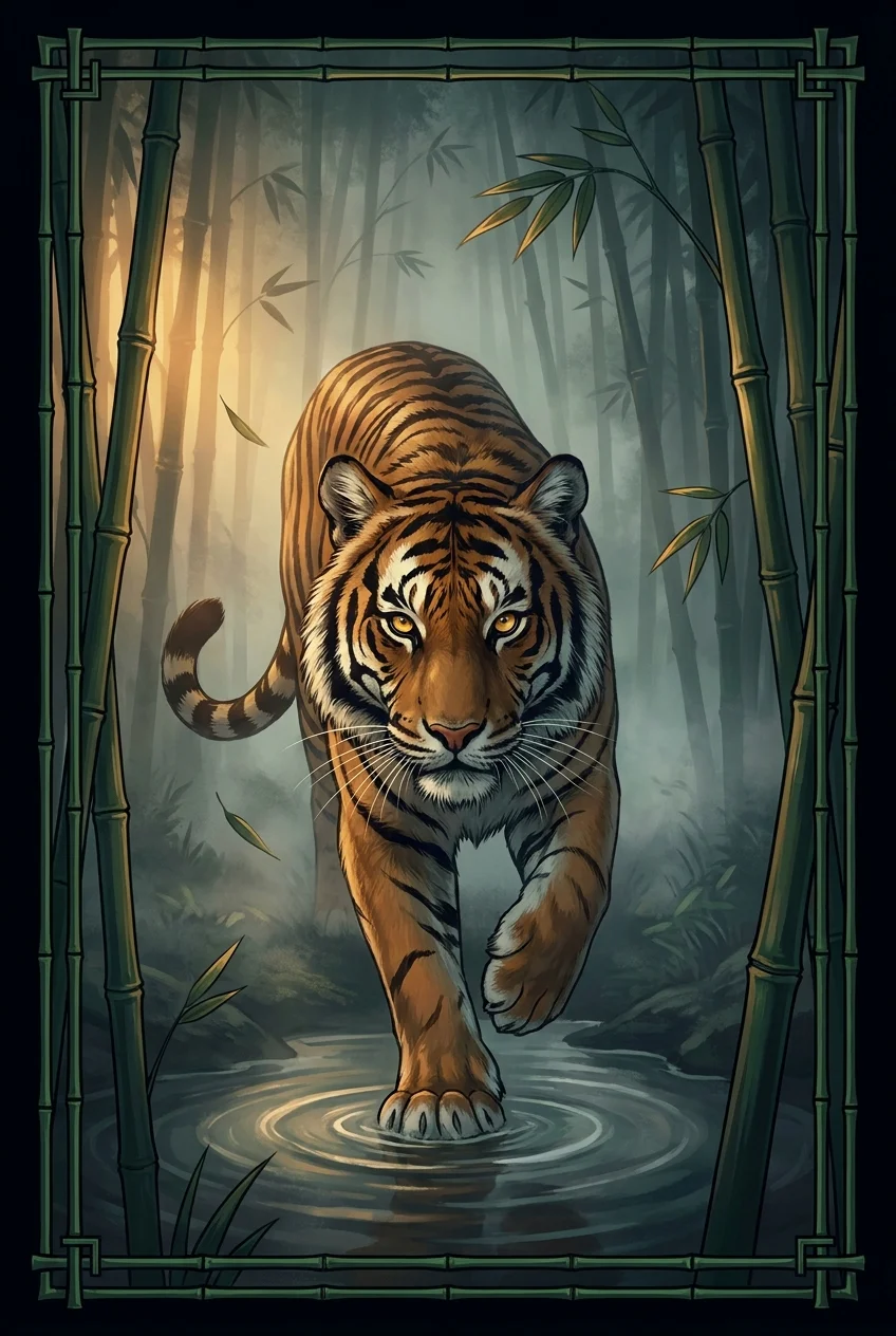Tiger spirit animal card