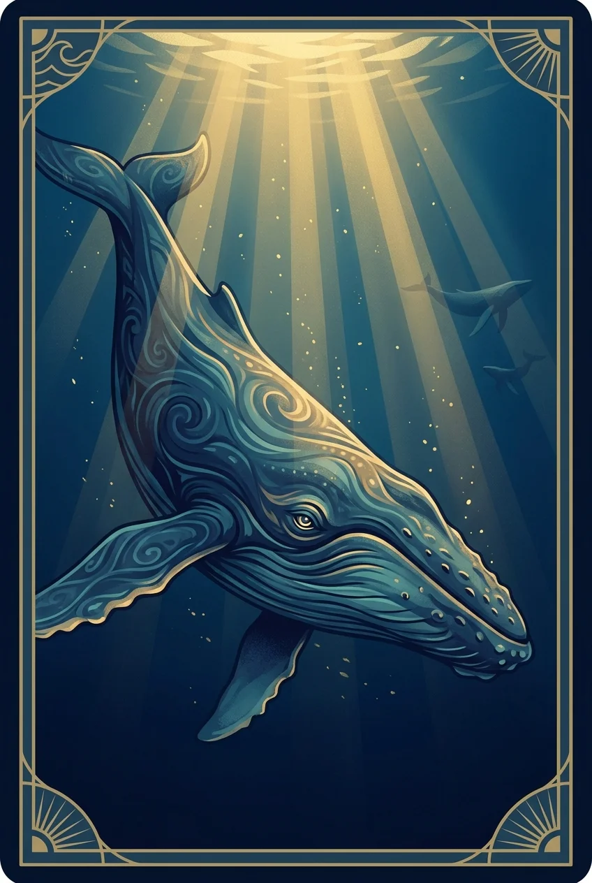 Whale spirit animal card